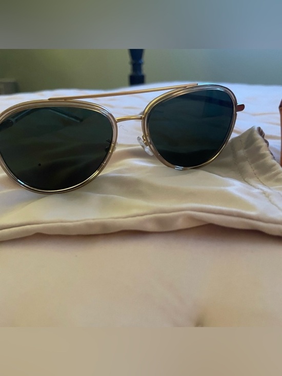 NWT Authentic Eleanor Pilot Sunglasses Women TY6089 Camel 57mm Gold main image 7